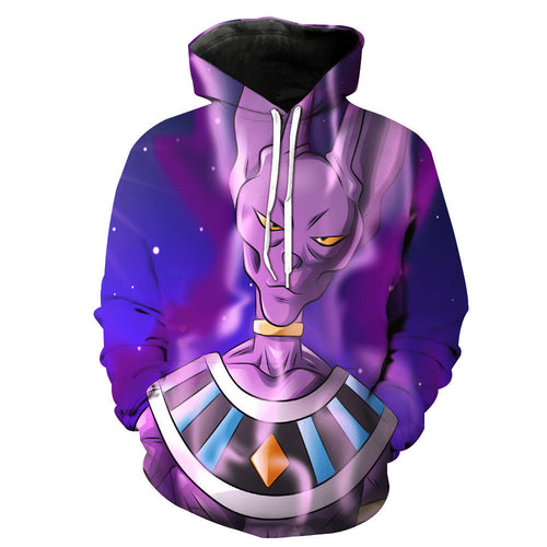 Dragon Ball Super Beerus Allover Print Hoodie