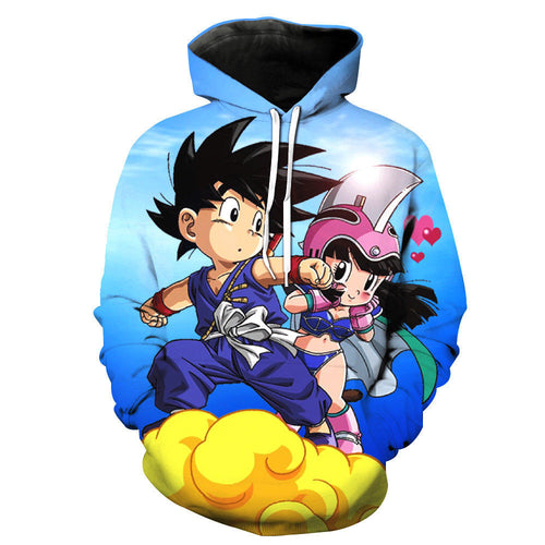 Dragon Ball Kid Goku and Chi Chi Hoodie
