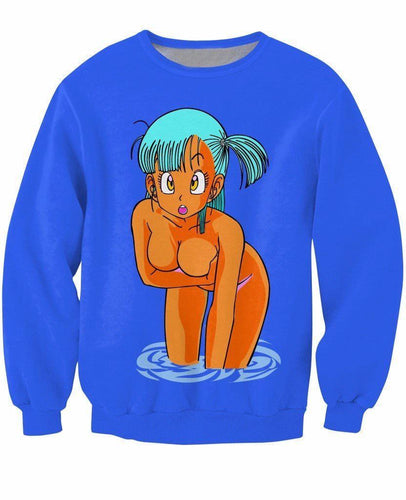 Dragon Ball Z Naked Bulma Shirt- Blue