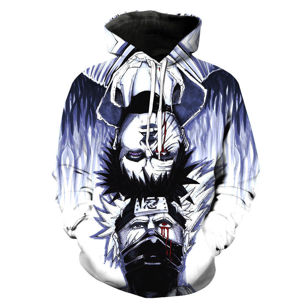 Naruto Uchiha Obito and Hatake Kakashi Allover Print Hoodie