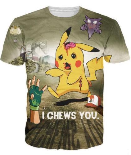 Pokemon Zombie Pikachu Allover Print T-Shirt