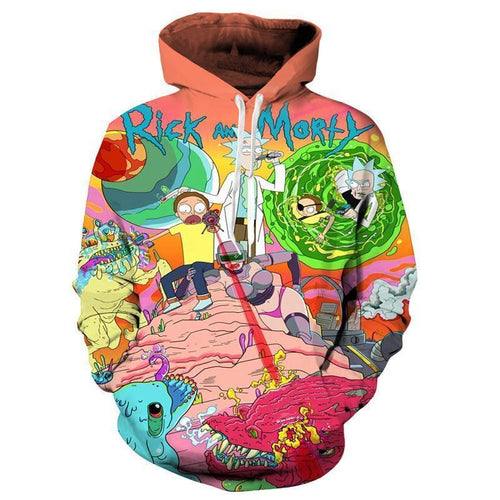 Rick and Morty Star Wars Parody Allover Print Hoodie