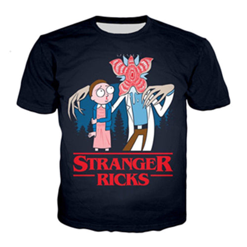 Rick and Morty Stranger Things T-Shirt