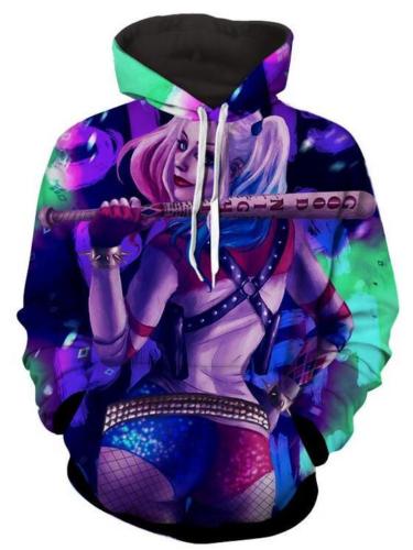 Suicide Squad Harley Quinn Allover Print Hoodie